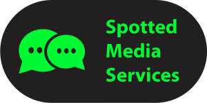 Two Overlapping Speech Bubbles - Logo for Spotted Media Services